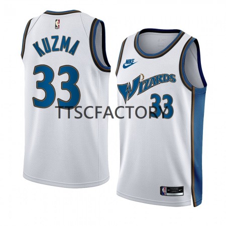 Herren NBA Washington Wizards Trikot Kyle Kuzma 33 Nike 2022-23 Classic Edition Weiß Swingman
